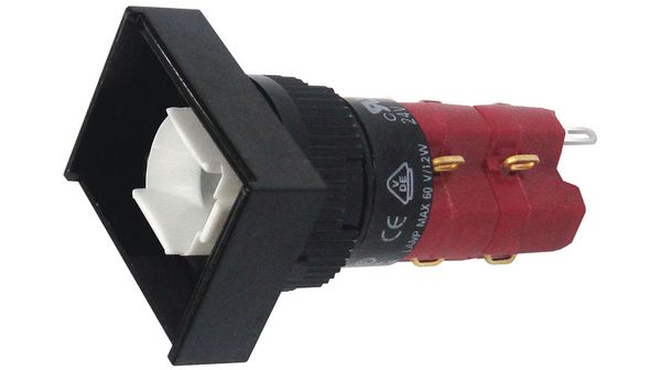 Illuminated push-button 18 x 24 mm 2 NO+2 NC, SD16-LAT1-2S, DECA