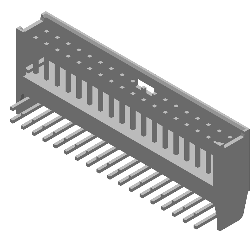 Conn Shrouded Header HDR 36 POS 2.54mm Solder RA Thru-Hole Box