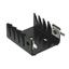 Heat Sink Passive Vertical Thru-Hole Aluminum 1050 Black Anodized