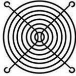 Thrml Mgmt Access Fan Guard 119mm Metal