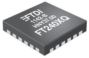 FTDI         FT240XQ             USB Interface, Transceiver, USB 2.0, 2.97 V, 5.5 V, QFN, 24 Pins