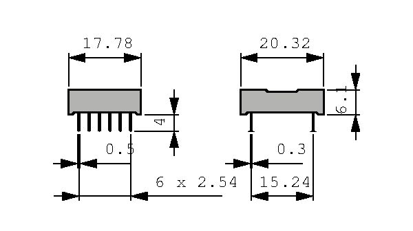 4-Char 5x7 Dot Matrix Display, Red, DIP, 5V