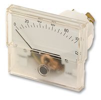 Analogue Panel Meter, AC Microamps / DC Microamps, 0 A to 100 A, 20.2 mm, 42.4 mm ;RoHS Compliant: Yes