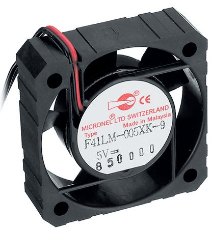 Axial fan DC 41 x 41 x 12 mm 24 VDC, F41LM-024XK-9, Micronel
