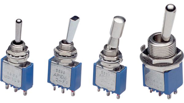 Switch Toggle Mom ON Mom SP3T Round Lever Solder Lug 4A 250VAC 30VDC Panel Mount with Threads