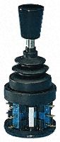 IP65 Joystick Switch, 4 axes, 2 A @ 24 V dc, 4 A @ 230 V ac Tab 230 V ac, 24 V dc NO/NC, -25  +65C