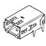 7P USB-A/B/C Connector, Right Angle, Shielded, Gold, 30V