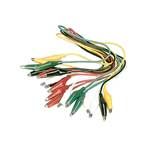 10-Pack Alligator Clip Test Leads Multicolor