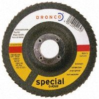 DRONCO Zirconia Aluminium Medium Flap Disc, 80 Grit, 13280rpm, 115mm x 22mm Bore