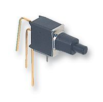 Pushbutton Switch, SPDT, On-(on), Momentary, 0.02A, 20VDC, 4 PCB Hole Cnt, Solder Terminal, Through Hole-right Angle