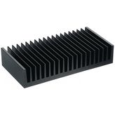 Heat sink 150 mm 0.51 K/W black anodised, SK 47/ 150/ SA, Fischer Elektronik