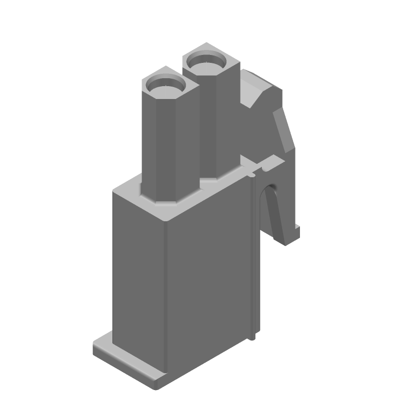 2 Pos 4.2mm Crimp Wire Housing, Male, 9.5A, 600V