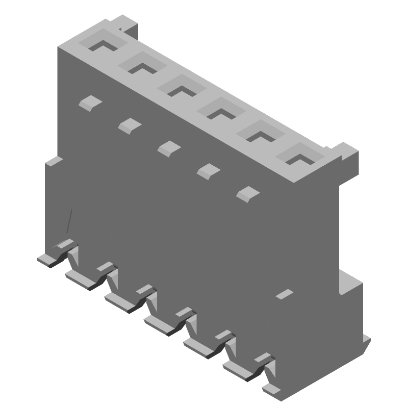 6 Pos 7A 600V IDC Receptacle, Wire-to-Board, Yellow, 20AWG