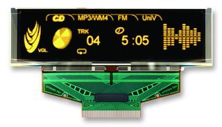 DENSITRON         DD-25664BE-4A             Graphic OLED, 256 x 64, Blue on Black, 2.8V, Parallel, Serial, 87.4mm x 25.8mm, -30 C