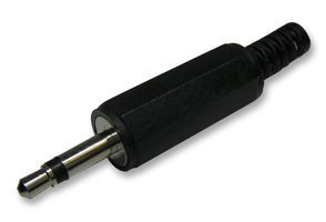 PRO SIGNAL PSG01486 Phone Audio Connector, 2 Contacts, Plug, 3.5 mm, Cable Mount, Metal Body