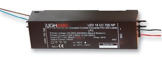 LIGHTECH         901018700NP             AC/DC LED Power Supply, 100 V, 265 V, 18 W, 700 mA, 30 V