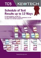 Kewtech Corporation TC5 Electrical Installation Certificate, Certificate Type Inspection & Test Schedule