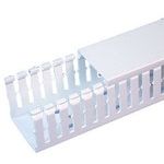 Wiring Ducts Slotted Rectangular without Cover Screw Polyvinyl Chloride White