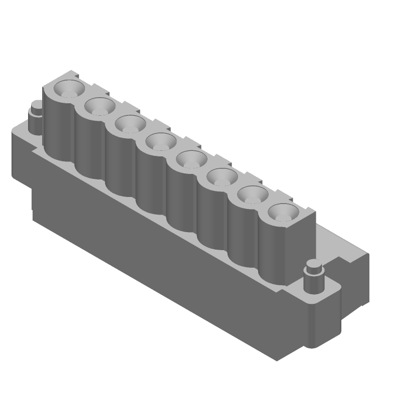 8 Pos 5.08mm RA Terminal Block, 15A, 300V, Green, Screw