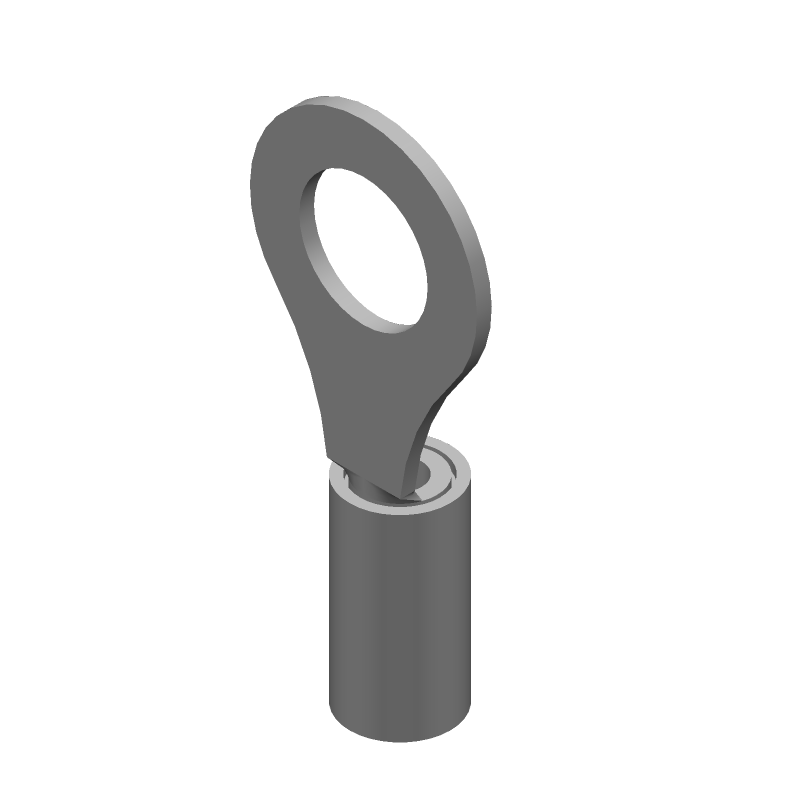 Ring Terminal, 14-16AWG, Copper, Tin/Lead Plated, Insulated