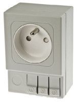 Stego Elektrotechnik Light Grey 1 Gang Plastic Unswitched Electrical Socket, Type E - French, 16A, DIN Rail Mount, IP20
