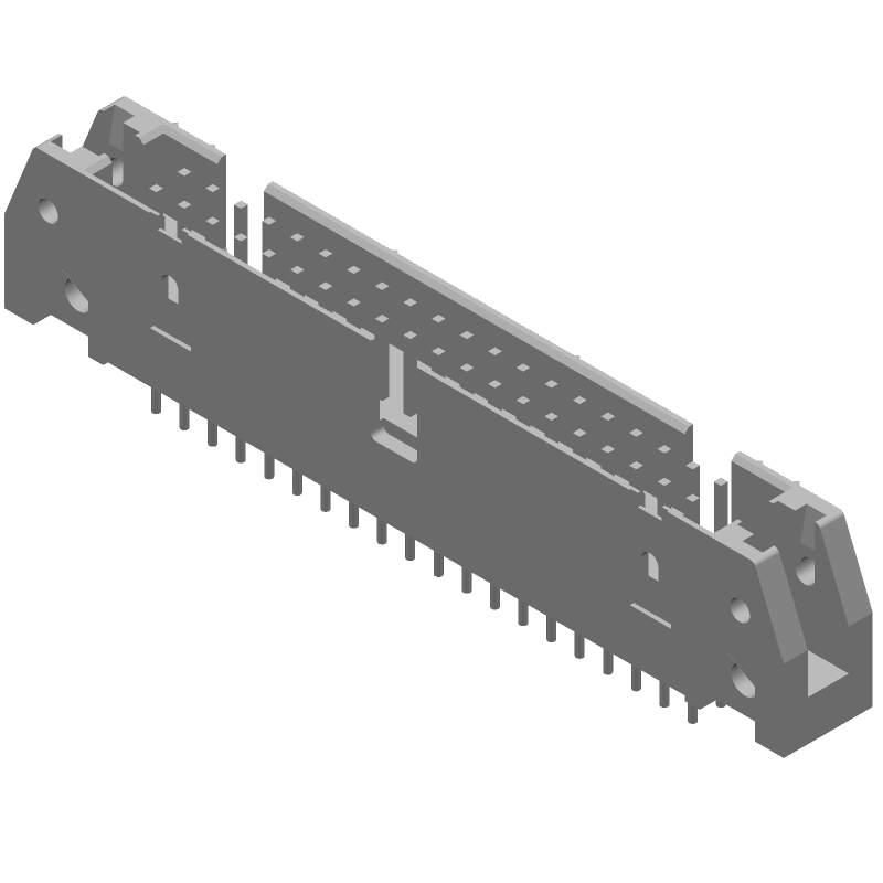 40 Pos 2.54mm Shrouded Header, Male, Solder, Straight, 1A