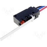 Switch Snap Action N.O./N.C. SPDT Long Hinge Lever 0.1A 125VAC 30VDC 0.59N Screw Mount Wire Lead