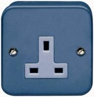 Volex Accessories Grey 1 Gang Power Socket, BS 1363, 13A, Surface Mount