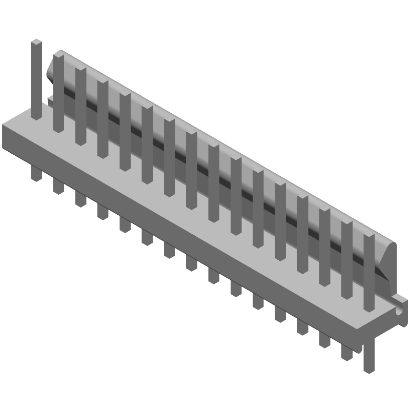 16P Wire-to-Board Header, 5A, 250V, Straight, Through Hole, 2.54mm Pitch
