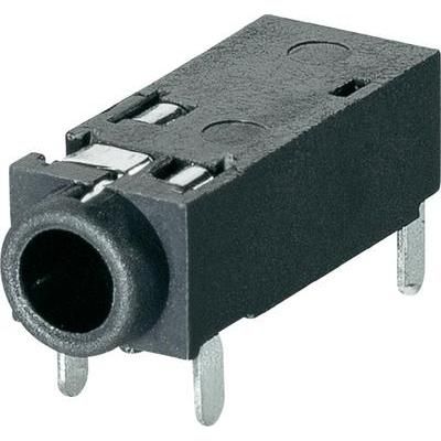 2.5 mm audio jack Socket, horizontal mount Number of pins: 4 Stereo BKL Electronic 1109202 1 pc(s)