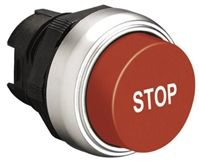 Lovato Platinum Series, Red Push Button Head, Spring Return, 22.3mm Cutout