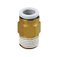 SMC Pneumatic Straight Threaded-to-Tube Adapter, M6 x 1 Male, Push In 4 mm