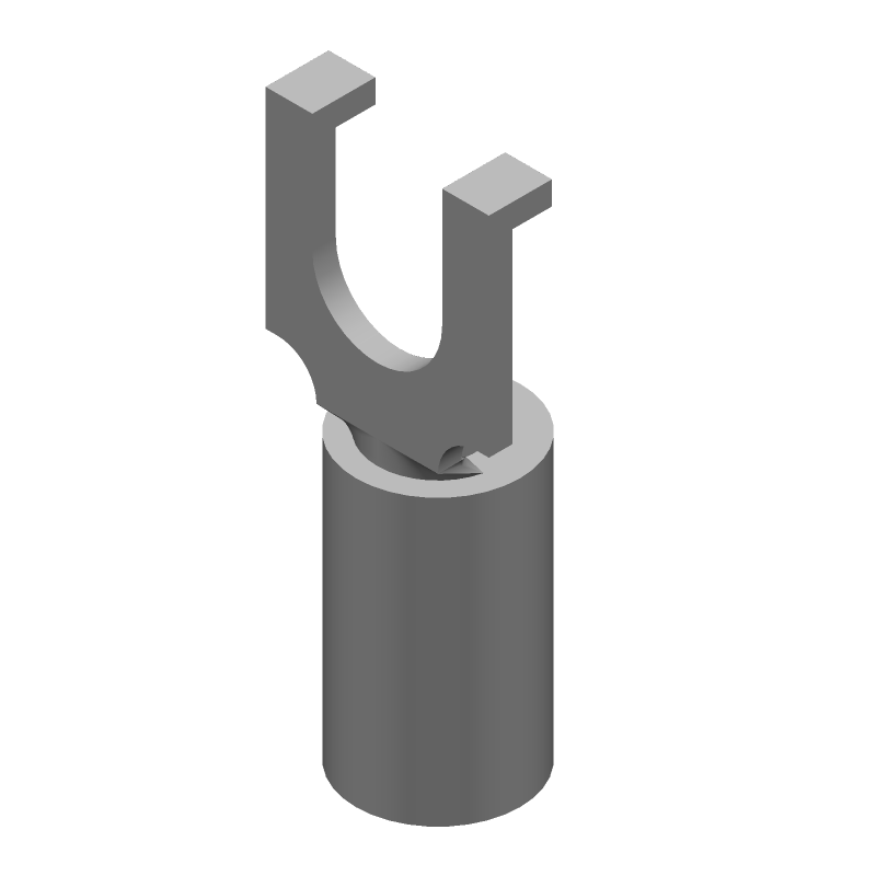 Insulated Spade Terminal 14-16AWG Copper Tin Blue Crimp