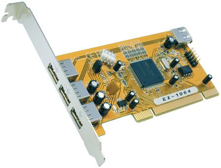 PCI Card4x USB 2.0, EX-1064, Exsys