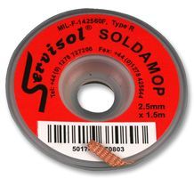 SERVISOL         200004320             1.5m x 2.5mm Soldamop Desoldering Braid
