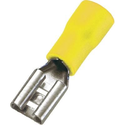 Blade receptacle Connector width: 6.4 mm Connector thickness: 0.8 mm 180 ° Partially insulated Yellow Conrad 93014c208