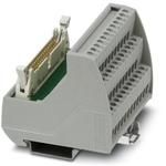 VARIOFACE module, with screw connection and flat-ribbon cable connector, for mounting on NS 35 rails, with pin strip and short and long locking latches for socket strips, 34-pos.