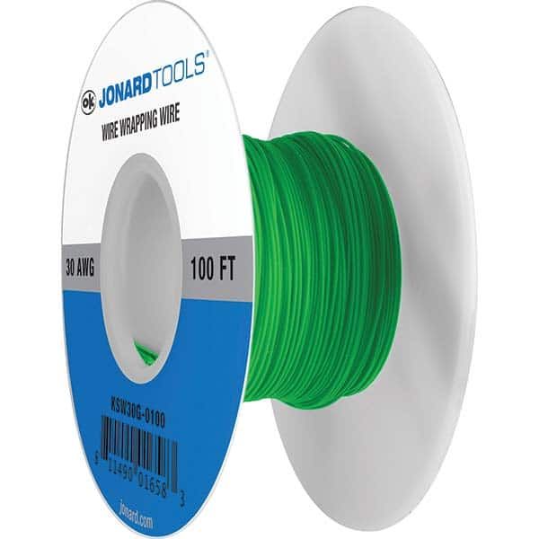 Hook-up Wire 30AWG LOW STRP FORCE 100 SPOOL GREEN