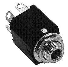 Conn Phone Jack F 2 POS Solder Lug ST Panel Mount 2 Terminal 1 Port