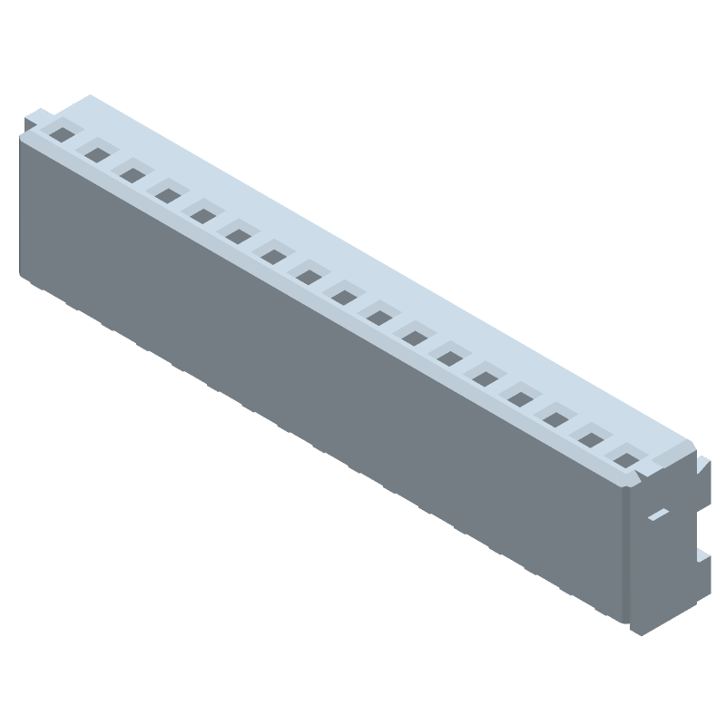 17 Pos Wire Housing, 3A, 50V, 1.5mm Pitch, Crimp, Female Socket