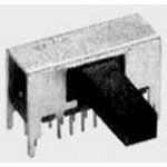 Switch Slide 4P3T Extended Side Slide 0.3A 125VAC PC Pins Bracket Mount/Through Hole