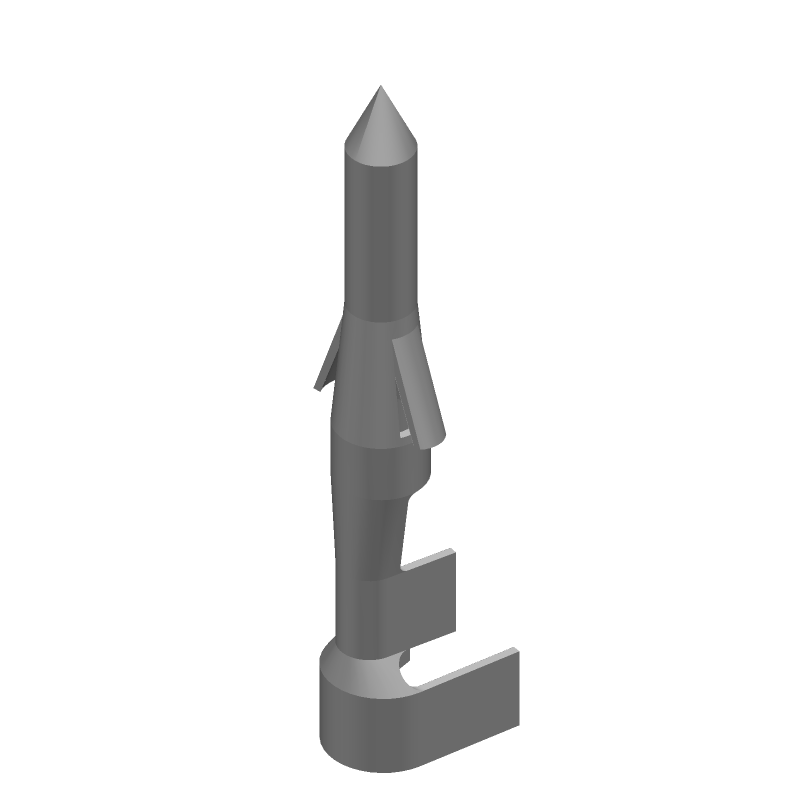 Male Power Pin, 18-24AWG, 7A, Tin Plated Brass, Crimp