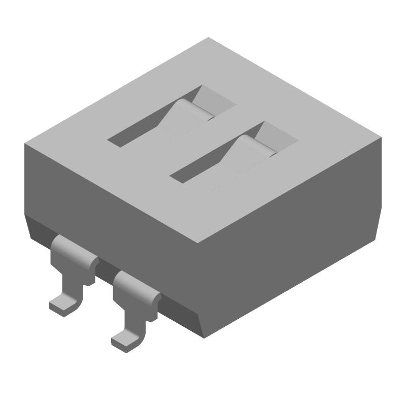 2-Pos SPST Slide DIP Switch, 100mA 24VDC, Gold Plated, SMD