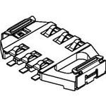 CONN SIM M 6 POS 2.54MM SOLDER RA SMD EMBOSSED T/R 0.5A/CONTACT