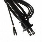 10A 125V 2C 18AWG Power Cord Assembly, UL, Black