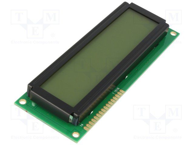 Dot matrix LCD display 9.55 mm 2 x 16, DEM 16215 SYH-LY-CYR22, Display Elektronik