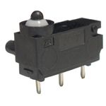 SPDT Snap Action Switch, 3A, 125VAC, Pin Plunger, Through Hole