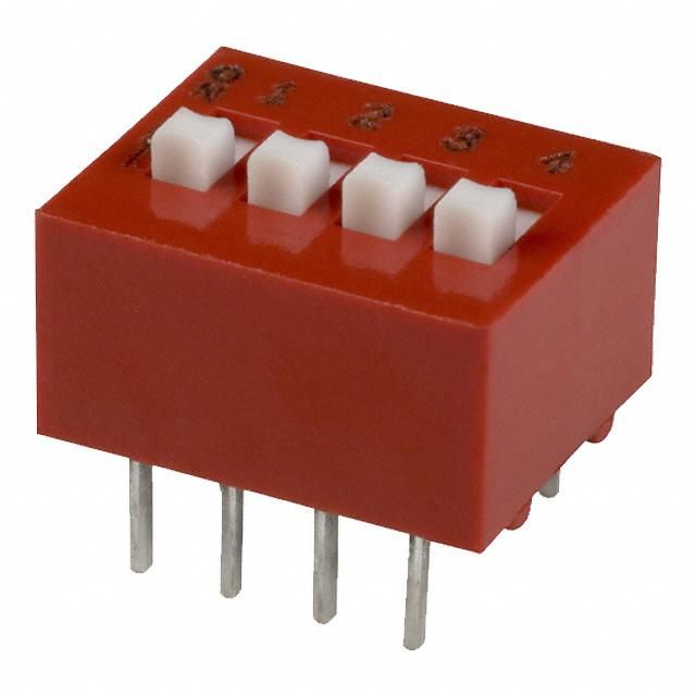 4-Pos SPST Slide DIP Switch, 150mA, 30VDC, TH
