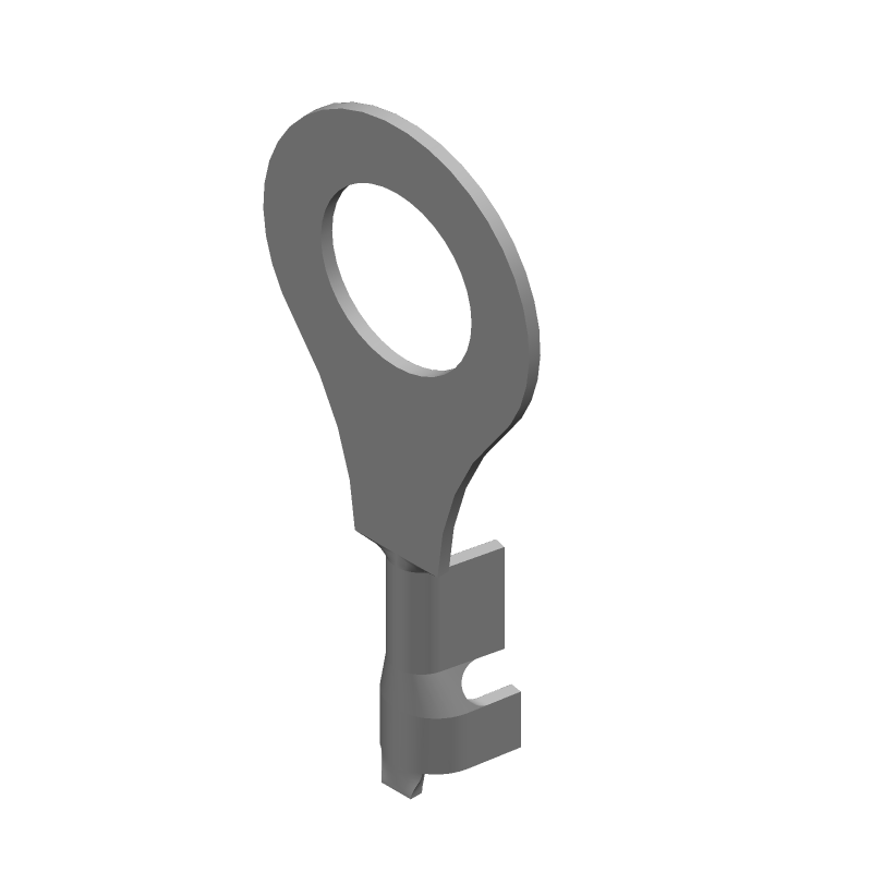 Brass Ring Terminal, 16-20AWG, Non-Insulated, Crimp, Free Hanging