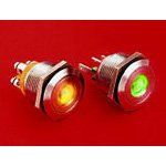 Illuminated Pushbutton Switch, SPST, 24VDC, 50mA, LED Green/Red